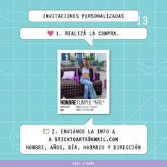 Pack 9 Invitaciones Personalizadas | Tini en internet