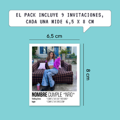Pack 9 Invitaciones Personalizadas | Tini - comprar online