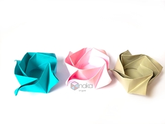 Forminha de Origami Rosa na internet