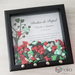 Quadro com mini origamis personalizado - comprar online