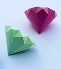 Encomenda Vanessa - Diamantes papercraft dourados - comprar online