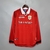 Camisa Manchester United Retrô Champions 98/99 Manga Longa