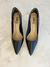 Scarpin Maria, cor preta, em couro, salto 10cm - loja online