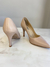 Scarpin Maria, cor nude, em couro, salto 8cm - loja online