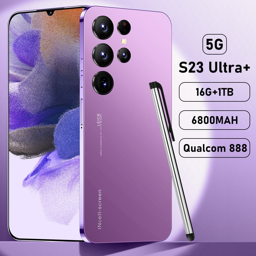 Smartphone S23 Ultra 7.0 Hd Camera 5g Internet Celulares 16gb+1t