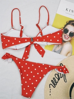 Bikini rojo a lunares - tienda en línea