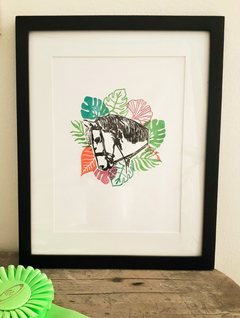 "Caballo Tropical" Linograbado