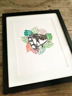 "Caballo Tropical" Linograbado en internet