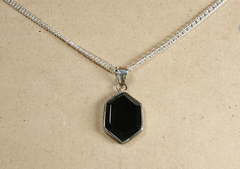 Collar de plata con dije de obsidiana - comprar en línea
