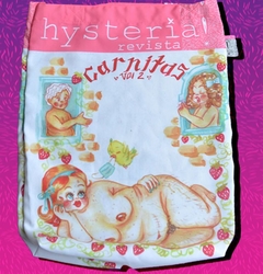 Totebag full print de las portadas de Hysteria! Revista en internet