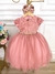 Vestido Infantil Rose Peito e Cinto com Strass de Renda Tamanho:3 (2192RE3) na internet