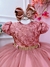 Vestido Infantil Rose Peito e Cinto com Strass de Renda Tamanho:3 (2192RE3) - comprar online