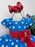 Vestido Infantil Galinha Pintadinha Azul C/ Bolas Brancas (1689AV)