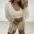 Três peças fashion fluffy em veludo com shorts, top e cardigan - loja online