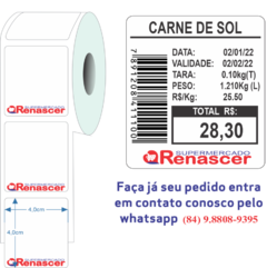 ETIQUETA ADESIVA TÉRMICA PARA BALANÇA 40X40 PERSONALIZADA - Natal Etiquetas