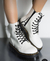 Combat boots blancas