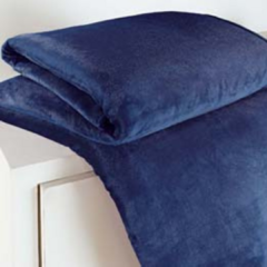 Cobertor Queen Mink Azul Marinho - loja online