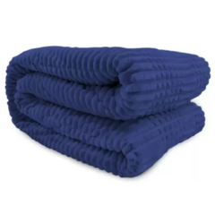 Cobertor Queen Mont Blanc Azul Marinho - comprar online