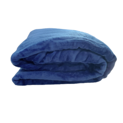 Cobertor Queen Mink Azul Marinho na internet
