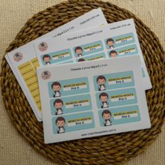 Kit Personalizado de Etiquetas Escolares - Mascotinhos - loja online