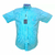 Camisa Austin Western Xadrez Manga Curta Azul Celeste