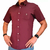 Camisa Masculina Lisa Austin Western Manga Curta Vinho