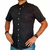 Camisa Masculina Lisa Austin Western Manga Curta Preto