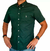 Camisa Masculina Lisa Manga Curta Austin Western Verde Escur