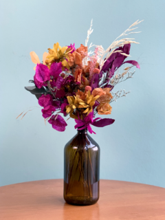 Garrafa de flores secas - loja online