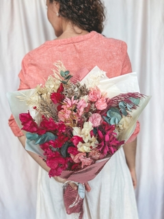 Buquê de flores secas Tons de Rosa - A Floraria | Flores Secas e Aromaterapia 