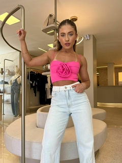 CALÇA JEANS WIDE LEG DUO - loja online