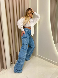 CALÇA WIDE LEG CARGO
