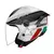 Capacete Norisk Neo Grand Prix Italy (Aberto) Preto/Branco Brilho