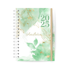 Agenda Basic 2025 - Floral verde