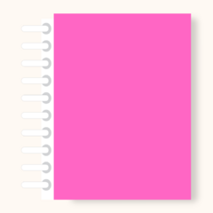 Divisórias plásticas (rosa) Caderno G Disco