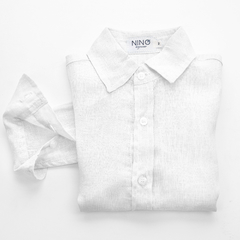 CAMISA LINHO INFANTIL BRANCA - comprar online