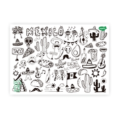 Puzzle PARA PINTAR 25 piezas Carnaval Mexicano