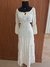 VESTIDO LONGO CLEO BRANCO FIOS DOURADOS