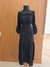 VESTIDO LONGO CLEO PRETO COM FIOS PRATA