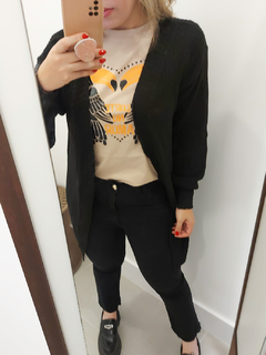 CARDIGAN TRICOT COM MANGA AMPLA na internet