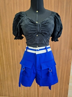 SHORT BICOLOR AZUL - comprar online