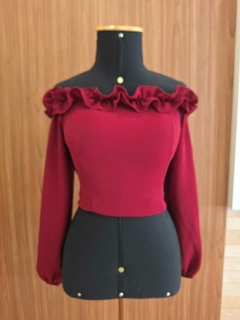 CROPPED OMBRO A OMBRO MAGENTA