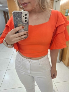 CROPPED RECORTES LARANJA