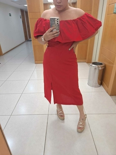 VESTIDO MIDI LORENA VERMELHO