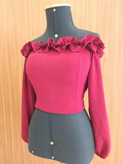 CROPPED OMBRO A OMBRO MAGENTA - comprar online