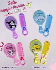 Mini Espejo De Mano Kitty Peine Bolsillo 12pz Mayoreo Kawaii - comprar en línea