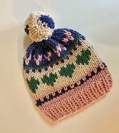 Gorro corazón verde