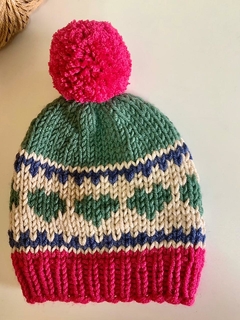 GORRO corazon verde