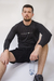 CAMISETA RASH GUARD MASCULINA M/L PRETA ESTAMPA SCOUT=FIT