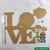 Placa Love Cachorro - comprar online